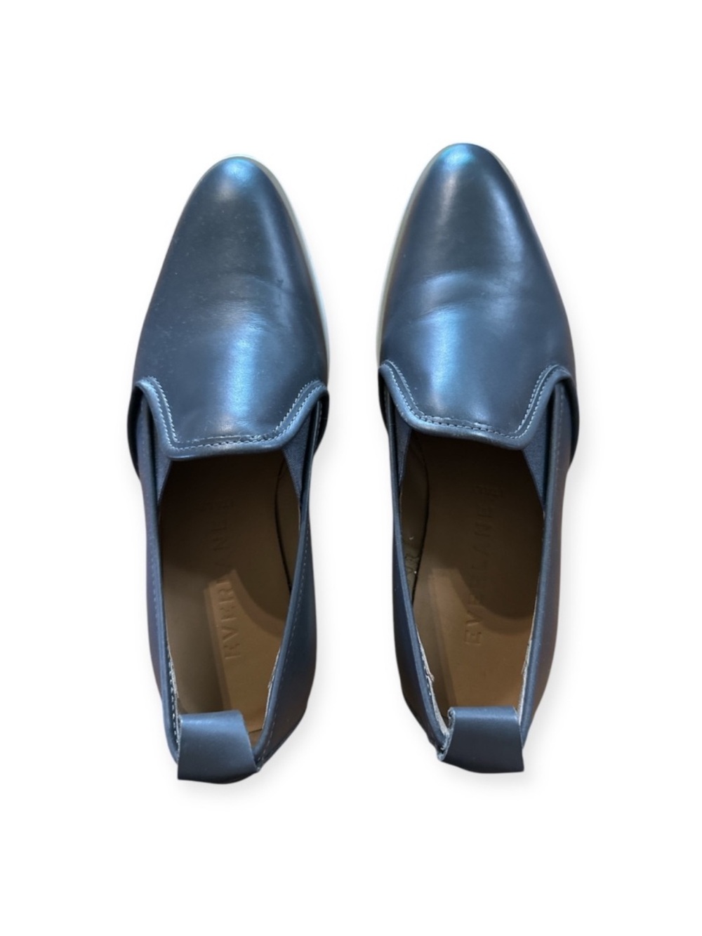 EVERLANE } The Leather Street Shoe Dark Gray polished and sporty loafer flats